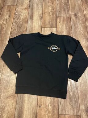 Modelo Black Crewneck Graphic Sweatshirt unisex Size S